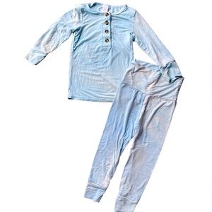 Bentley light blue tye dye lou lou and company 12-24 months top and bottom set